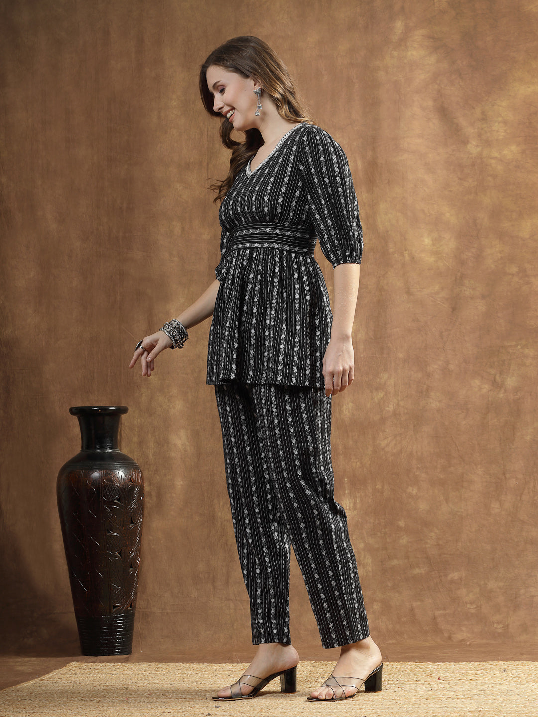 Woven Design Cotton Co-Ord Set