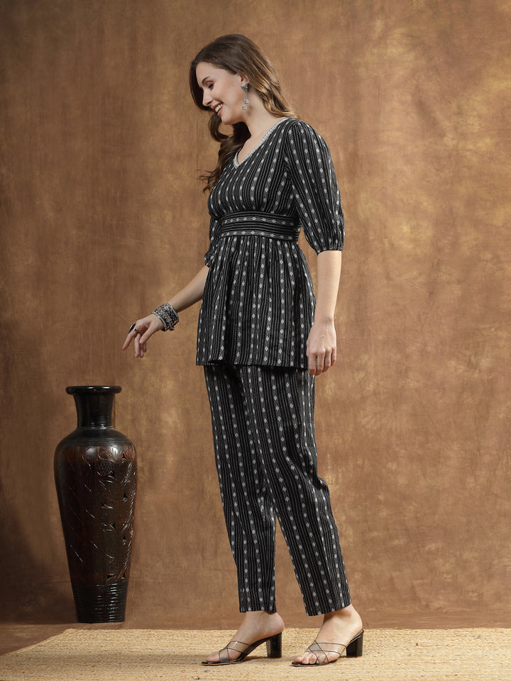 Woven Design Cotton Co-Ord Set