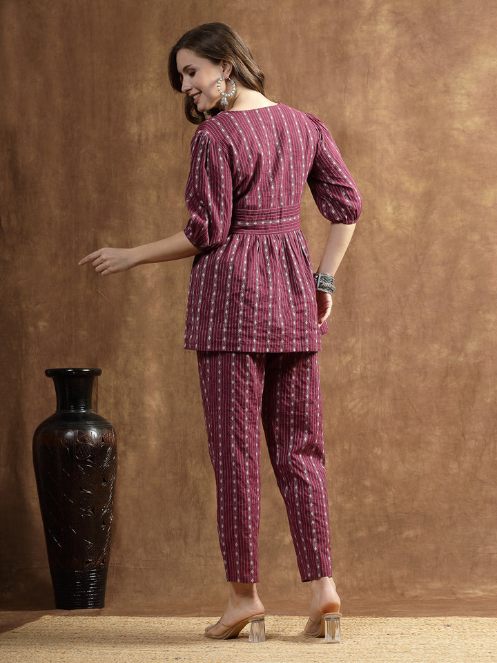 Woven Design Cotton Co-Ord Set