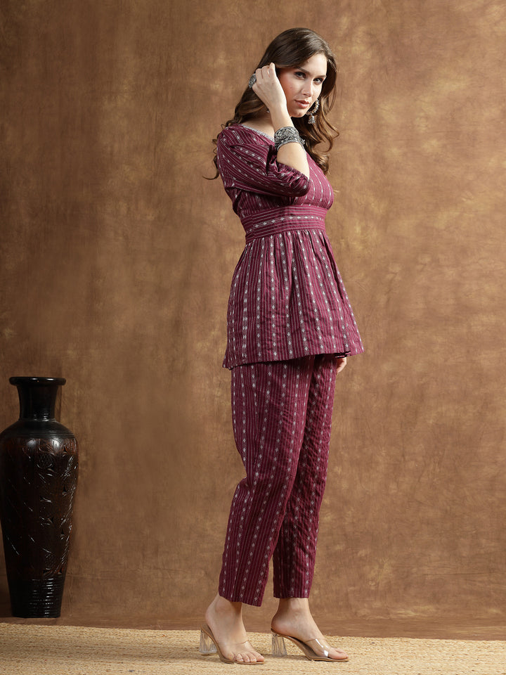 Woven Design Cotton Co-Ord Set