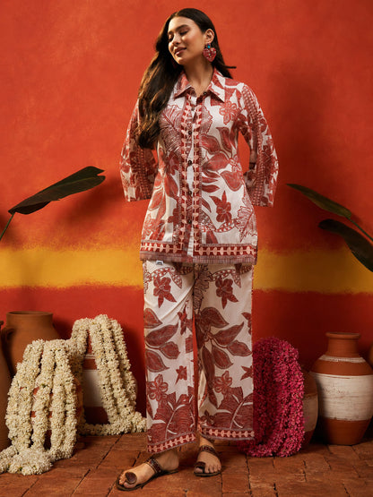 Tropical Printed Rayon Co-Ord Set