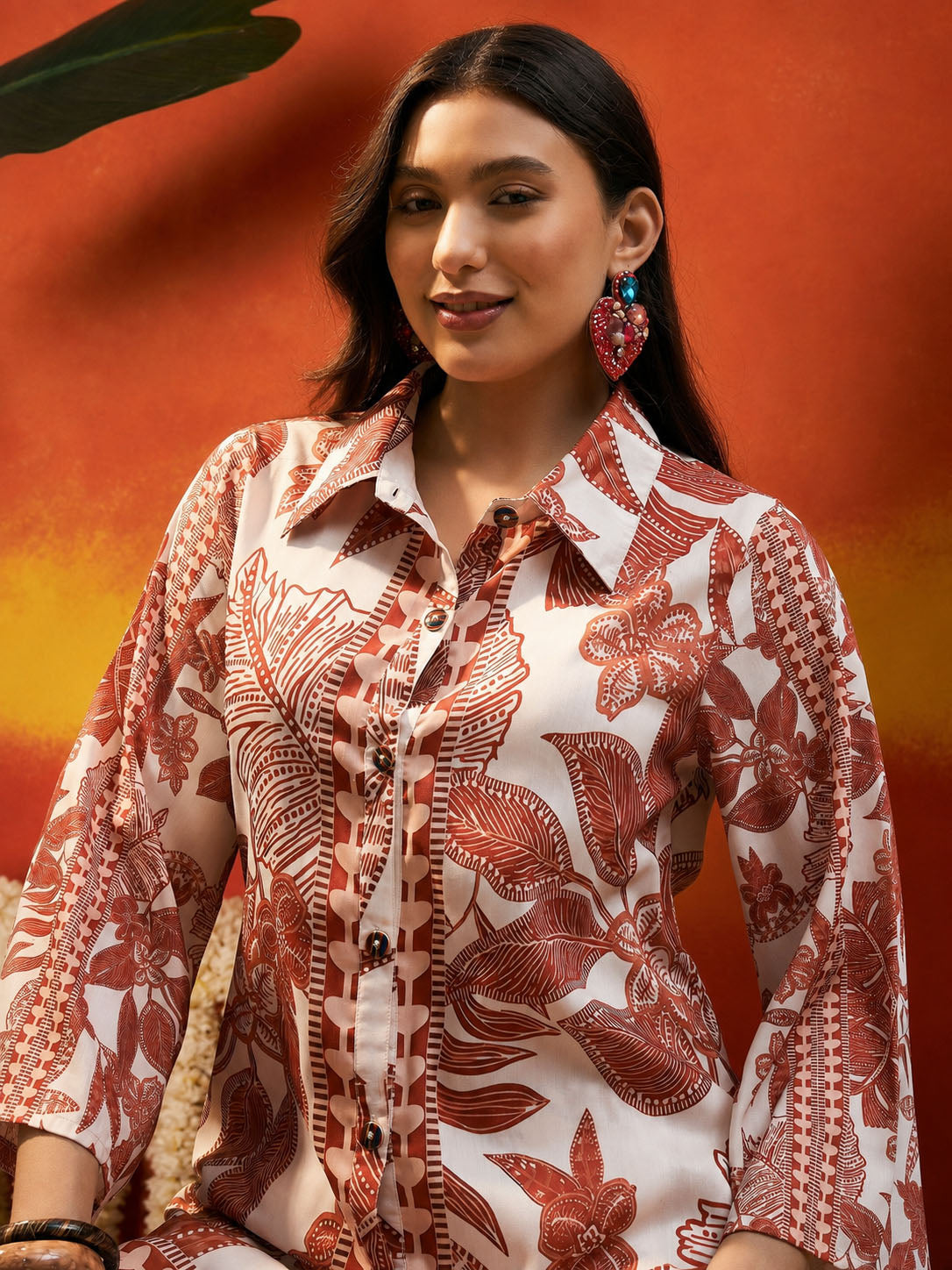 Tropical Printed Rayon Co-Ord Set