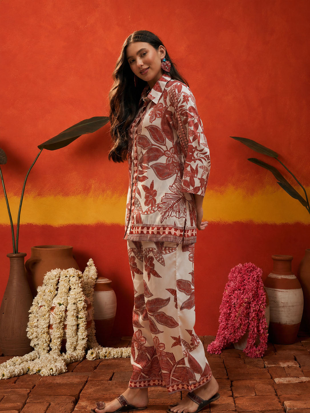 Tropical Printed Rayon Co-Ord Set