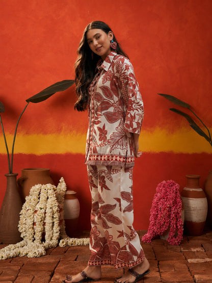 Tropical Printed Rayon Co-Ord Set