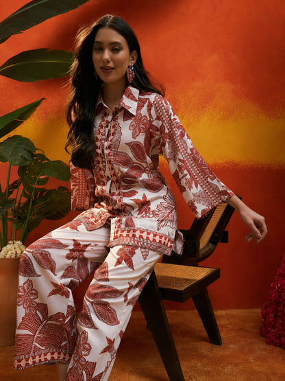 Tropical Printed Rayon Co-Ord Set