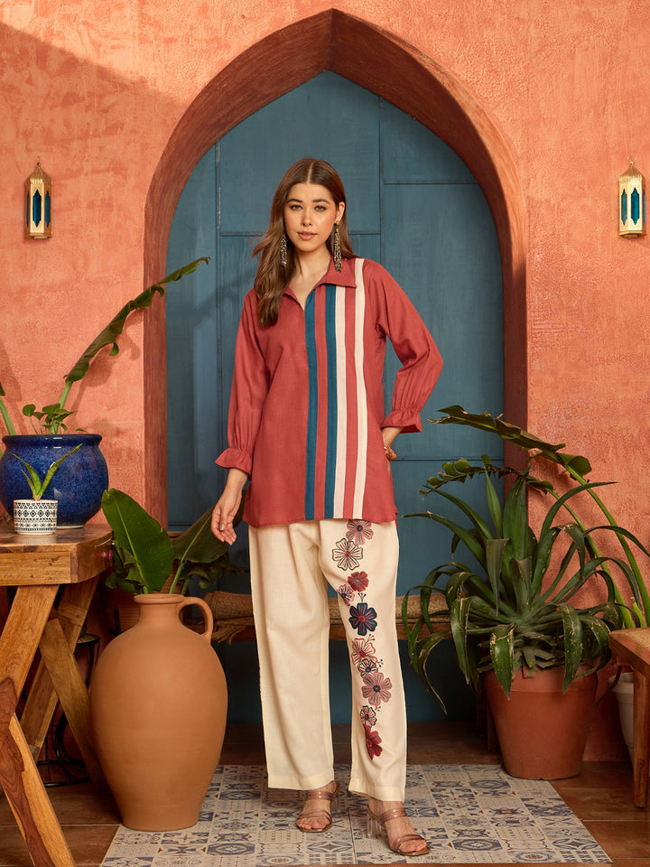 Printed Cotton Slub Co-Ord Set