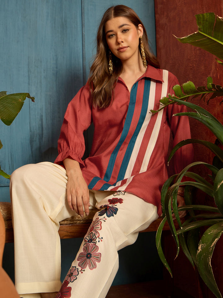 Printed Cotton Slub Co-Ord Set