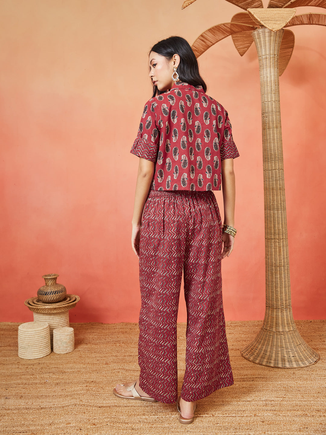 Women's Paisley Printed Cotton Co-Ord Set
