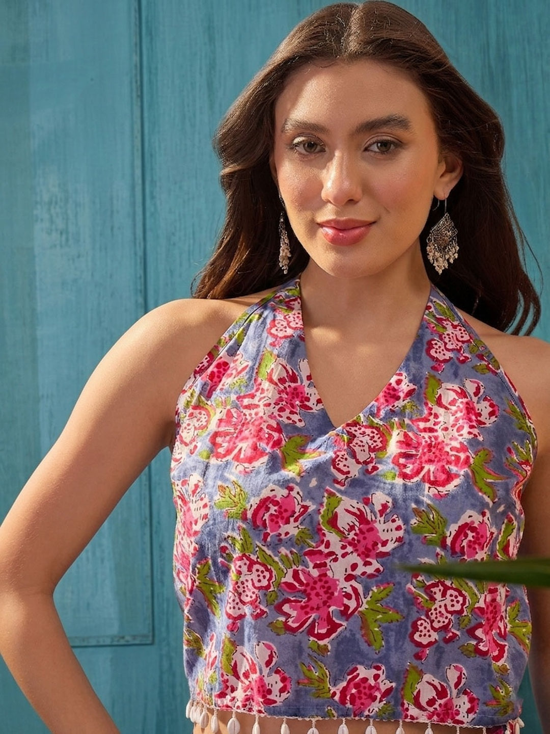 Floral Printed Cotton Co-Ord Set