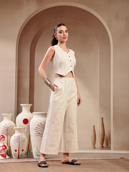 Self Design Cotton Co-Ord Set