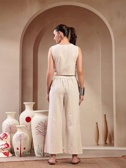 Self Design Cotton Co-Ord Set