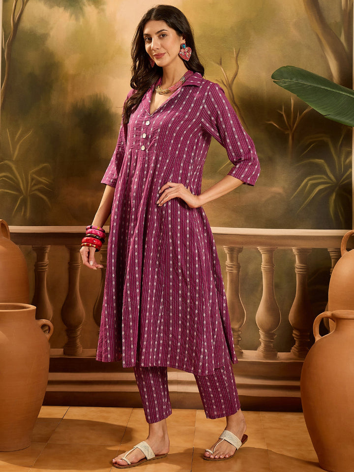 Woven Design Cotton Co-Ord set