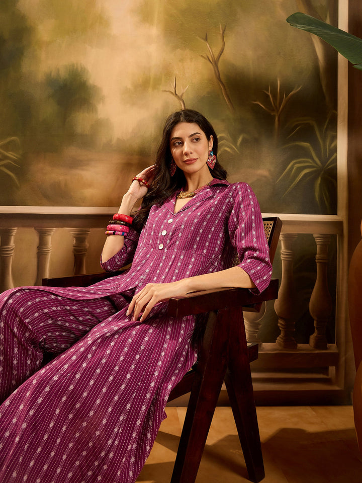 Woven Design Cotton Co-Ord set