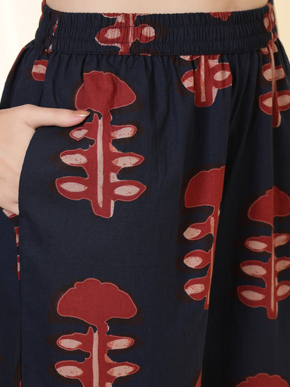 Straight Pure Cotton Printed Kurta Set