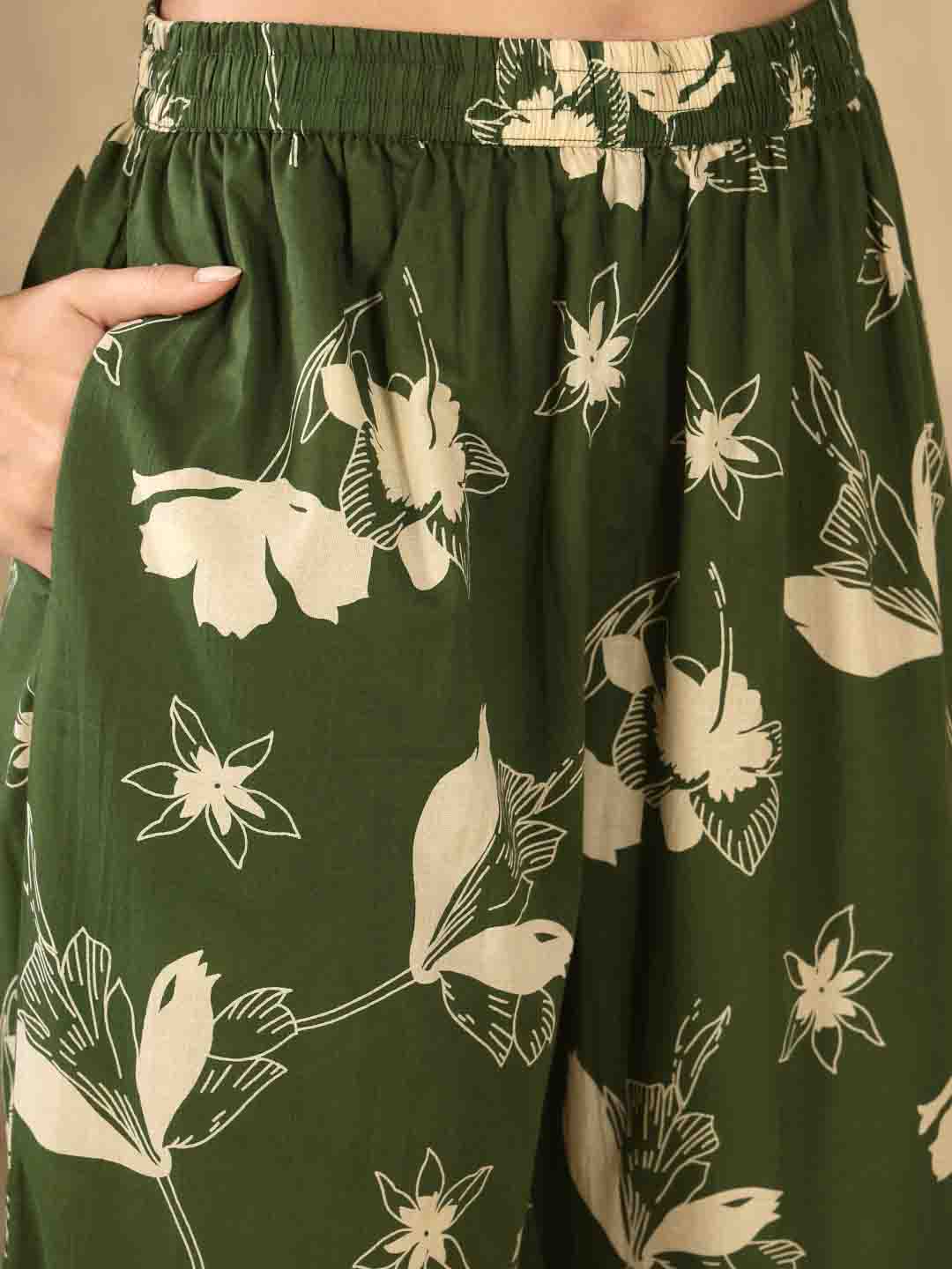 Straight Pure Cotton Printed Kurta Set