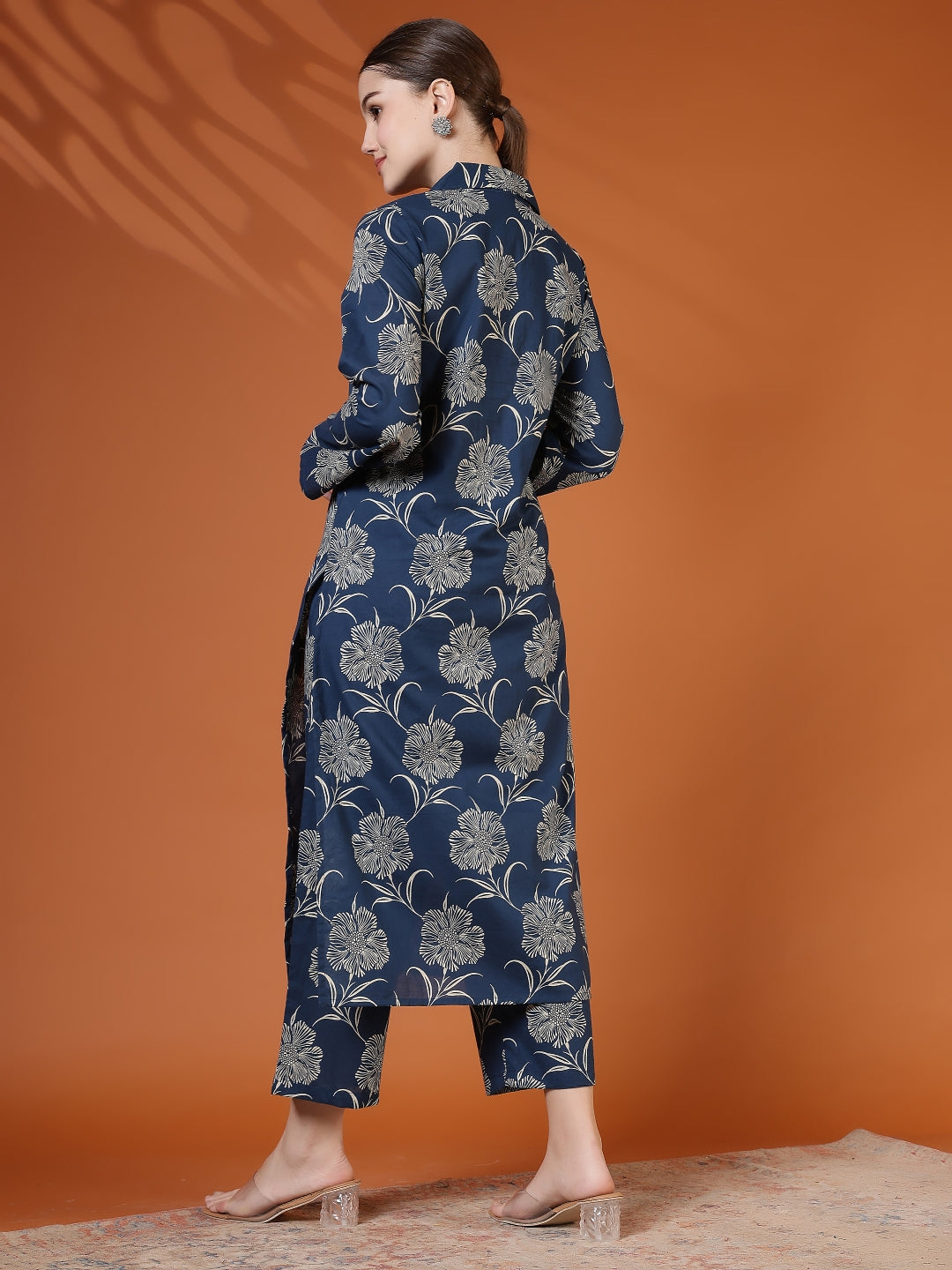 Straight Pure Cotton Printed Kurta Set