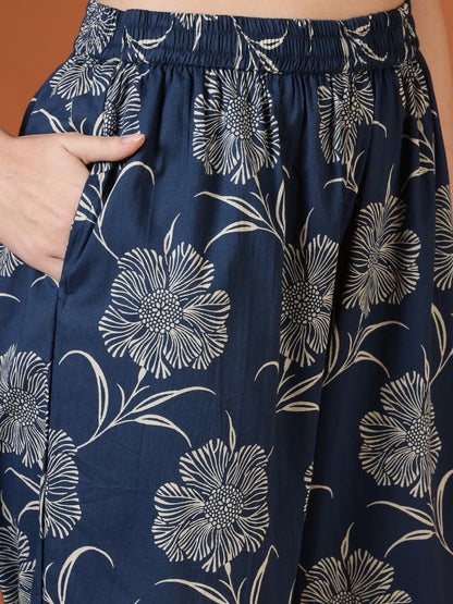 Straight Pure Cotton Printed Kurta Set