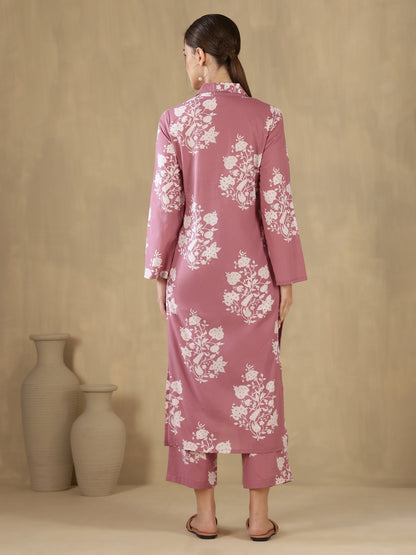 Straight Pure Cotton Printed Kurta Set