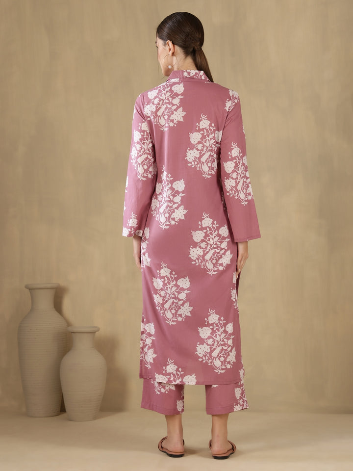 Straight Pure Cotton Printed Kurta Set