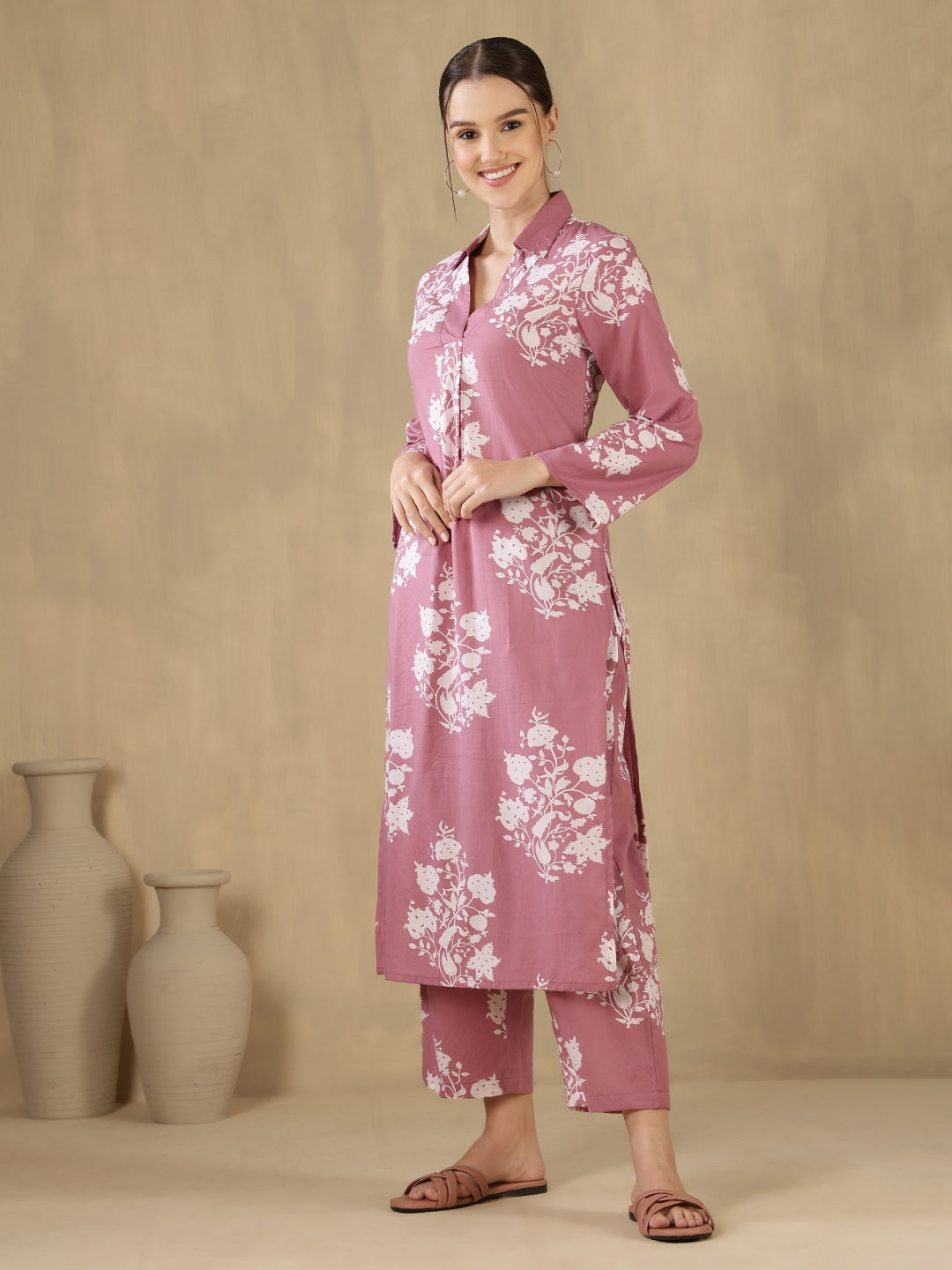 Straight Pure Cotton Printed Kurta Set
