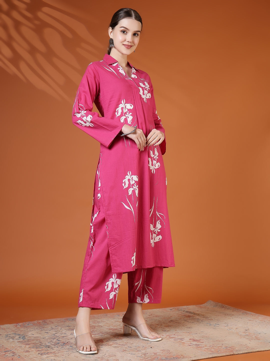 Straight Pure Cotton Printed Kurta Set