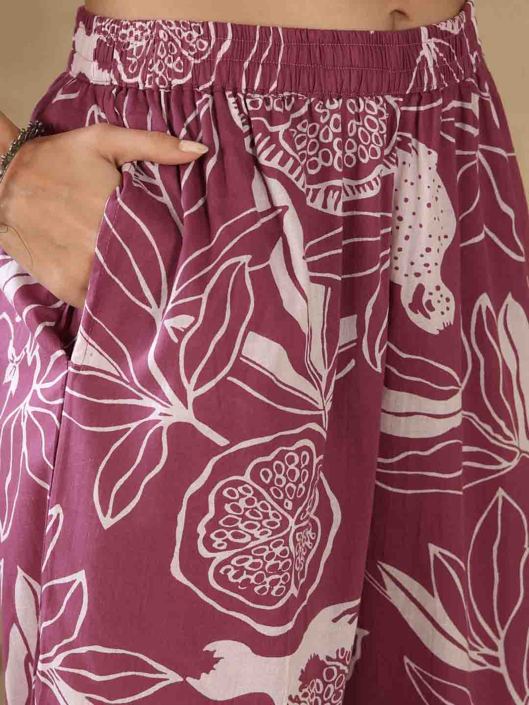 Straight Pure Cotton Printed Kurta Set