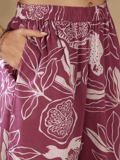 Straight Pure Cotton Printed Kurta Set