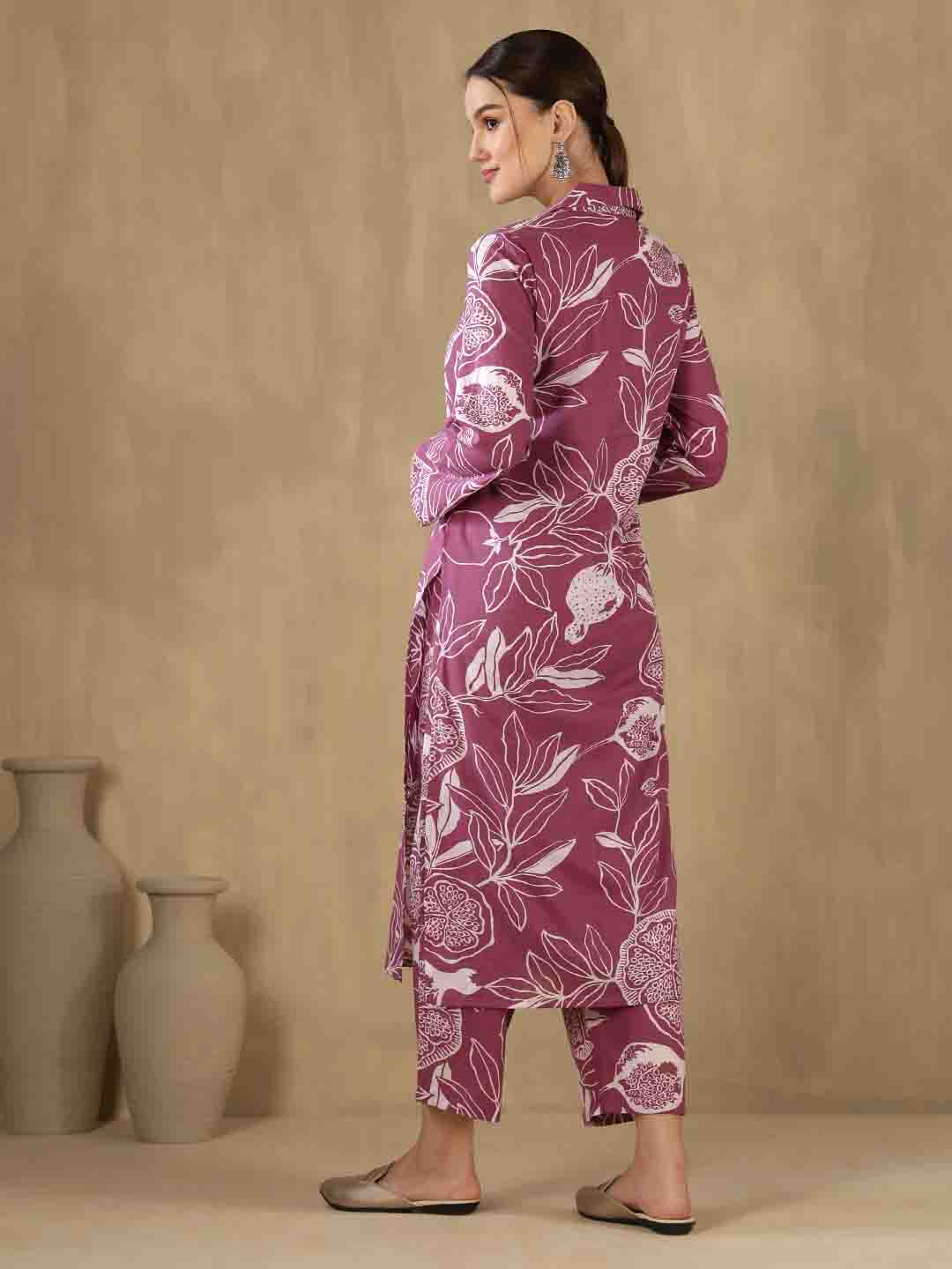 Straight Pure Cotton Printed Kurta Set