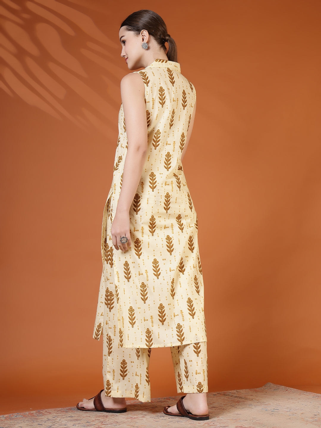 Straight Pure Cotton Printed Kurta Set