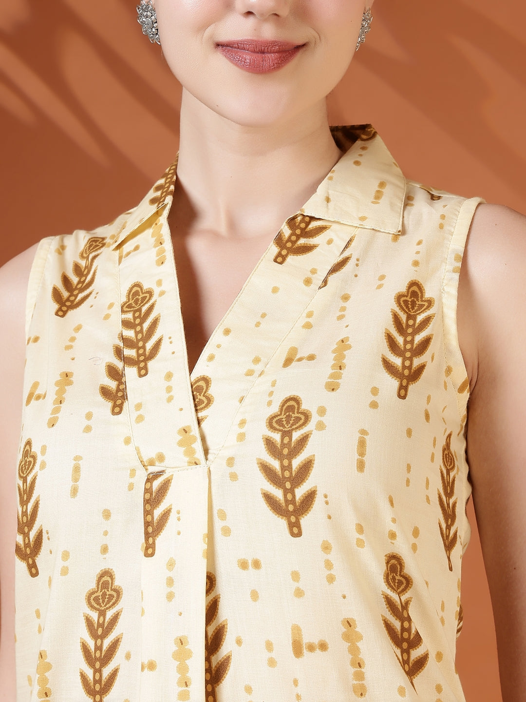 Straight Pure Cotton Printed Kurta Set