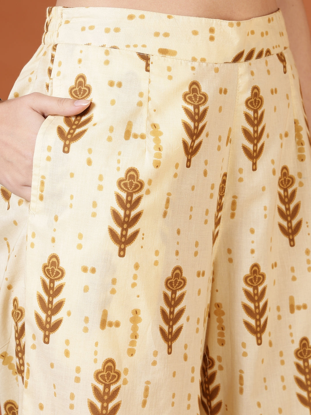 Straight Pure Cotton Printed Kurta Set