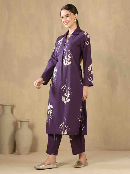 Straight Pure Cotton Printed Kurta Set