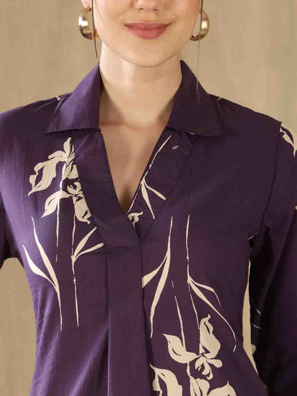 Straight Pure Cotton Printed Kurta Set