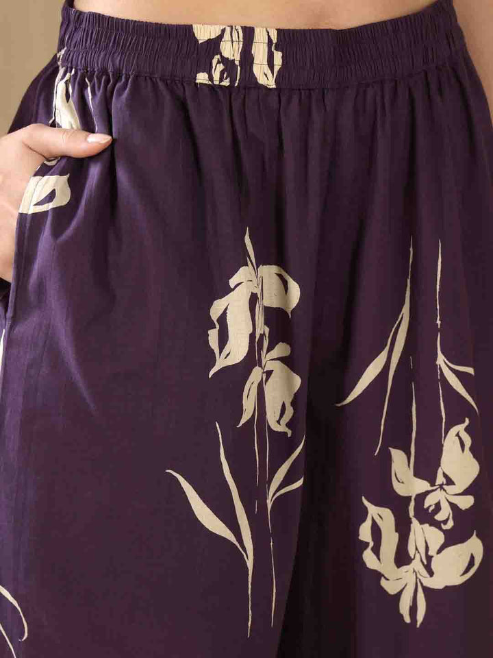 Straight Pure Cotton Printed Kurta Set