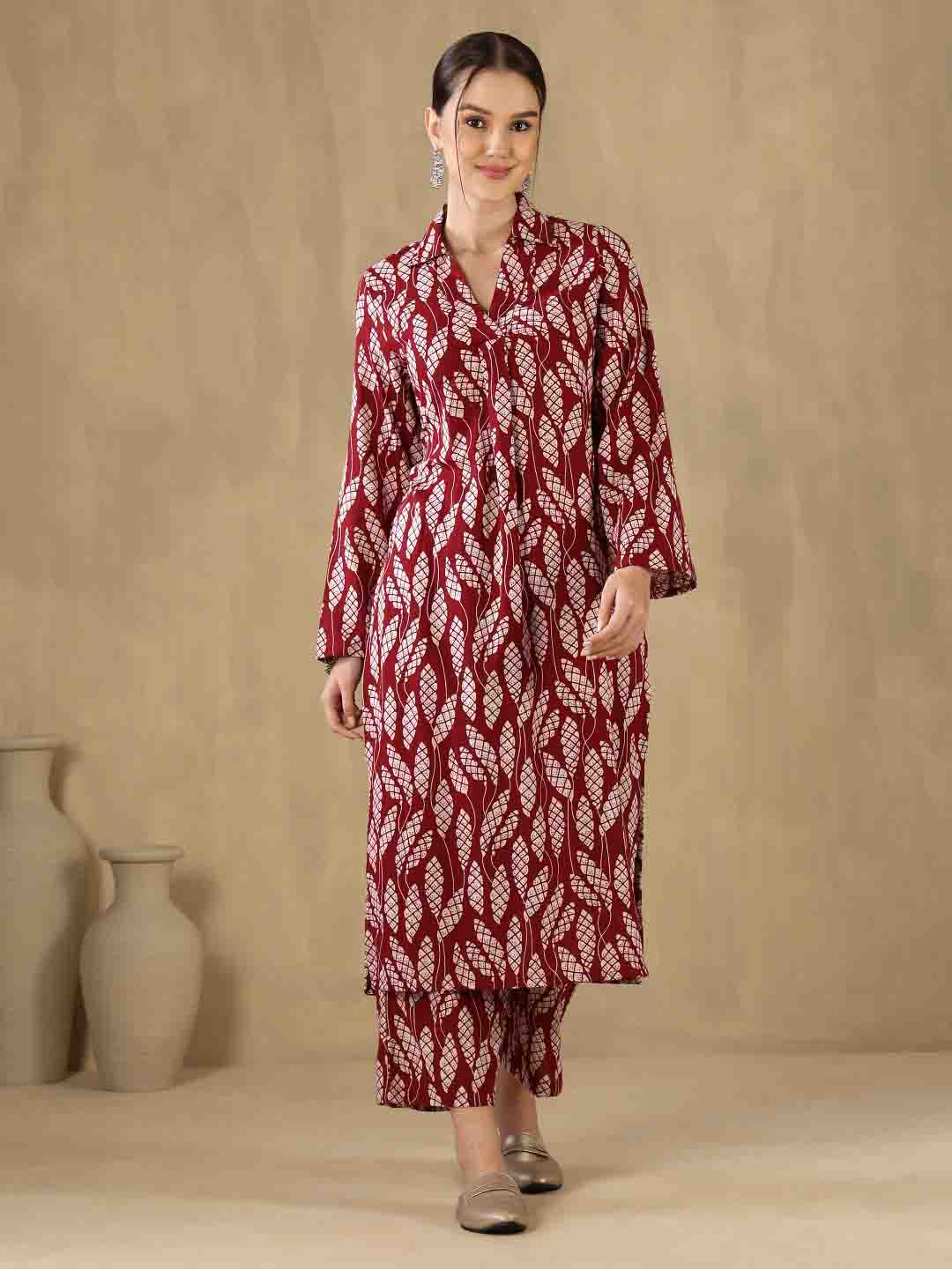 Straight Pure Cotton Printed Kurta Set