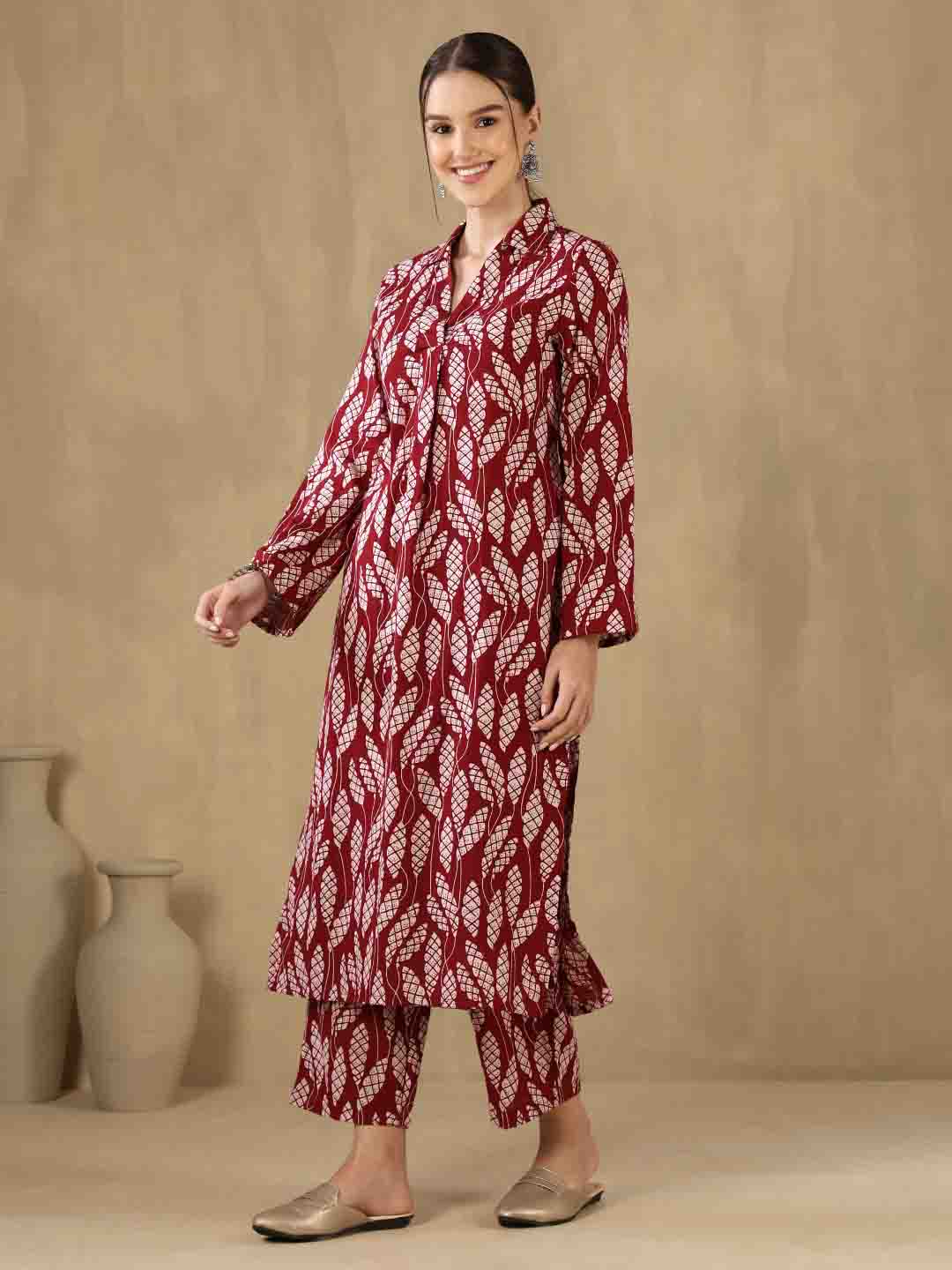 Straight Pure Cotton Printed Kurta Set