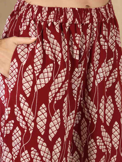 Straight Pure Cotton Printed Kurta Set