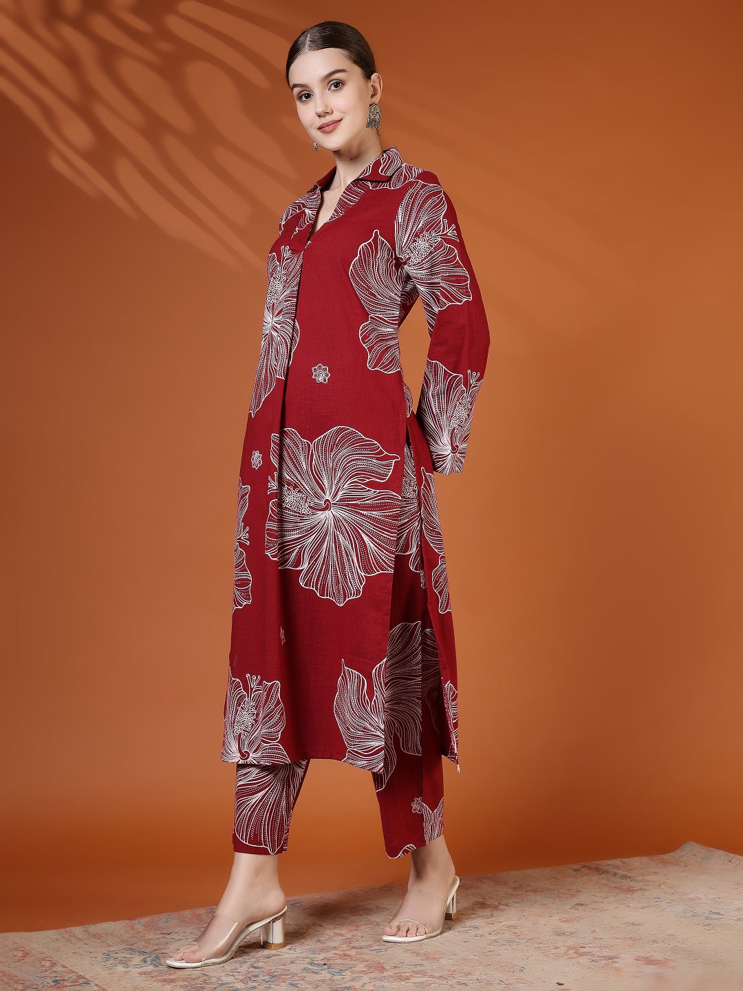 Straight Pure Cotton Printed Kurta Set