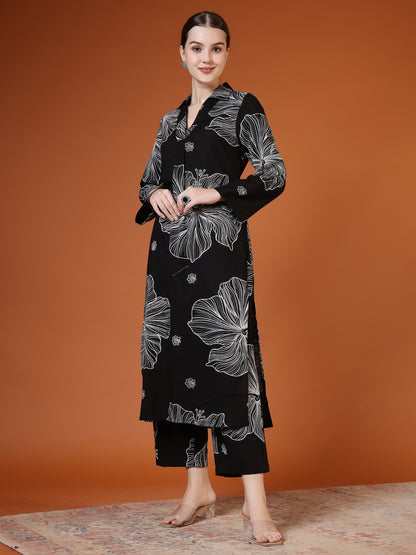 Straight Pure Cotton Printed Kurta Set
