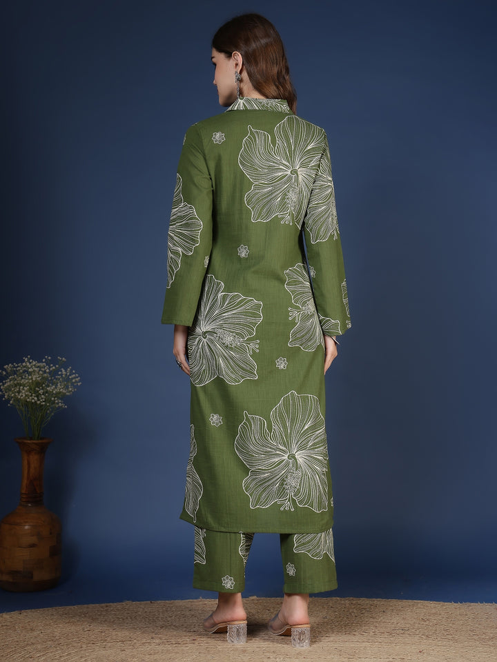 Straight Pure Cotton Printed Kurta Set