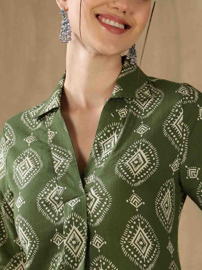 Straight Pure Cotton Printed Kurta Set