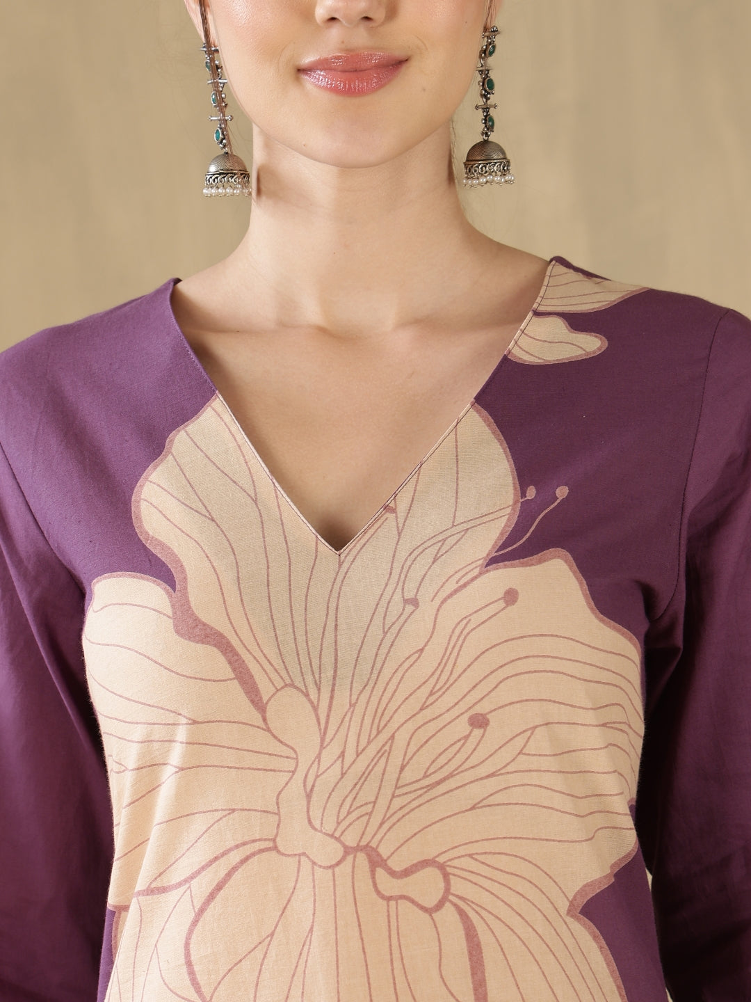 Straight Pure Cotton Printed Kurta Set