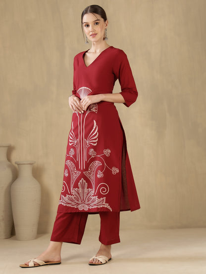 Straight Pure Cotton Printed Kurta Set