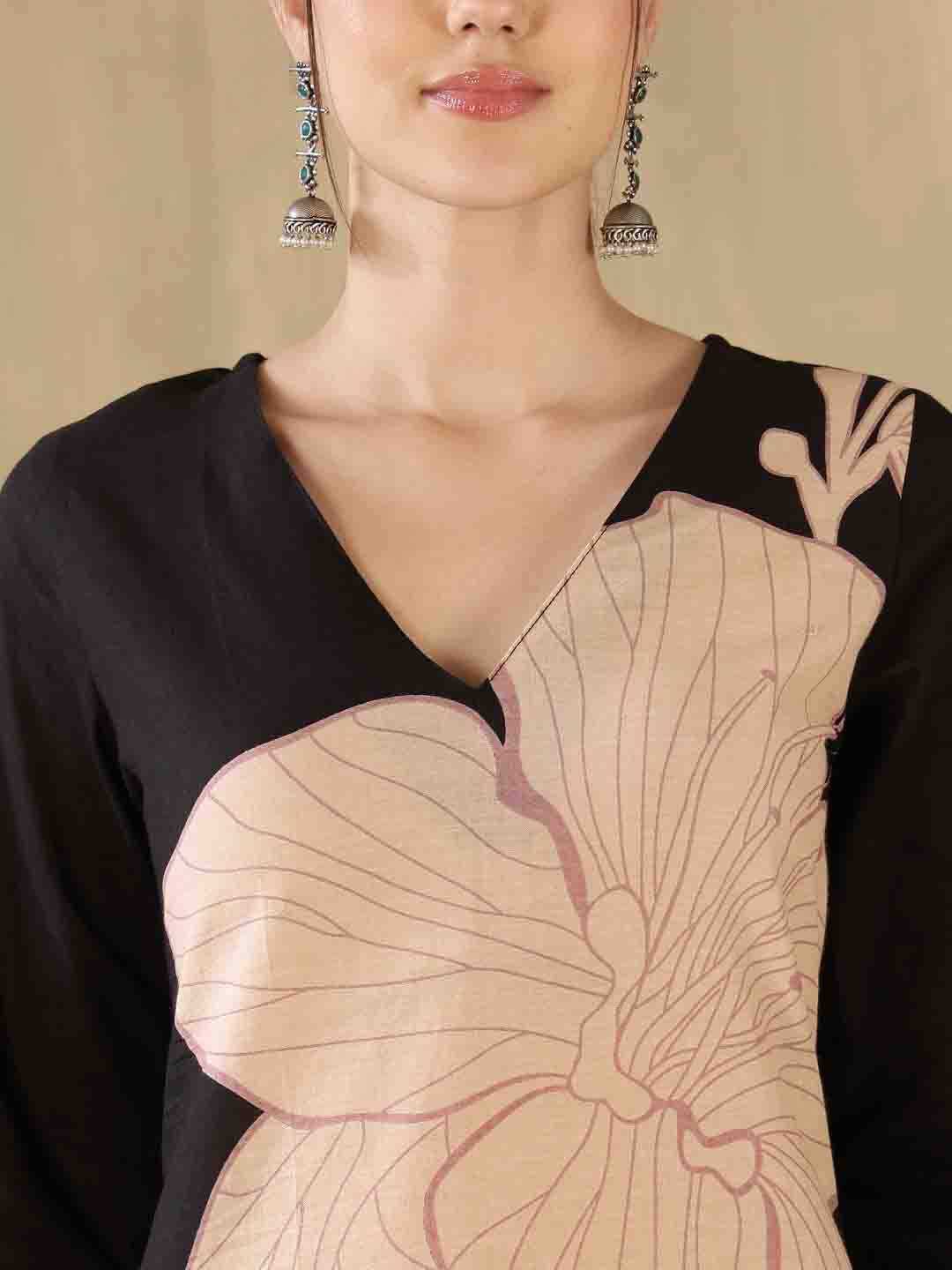 Straight Pure Cotton Printed Kurta Set