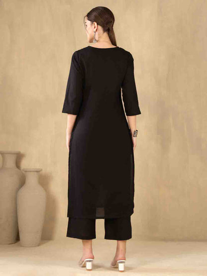 Straight Pure Cotton Printed Kurta Set