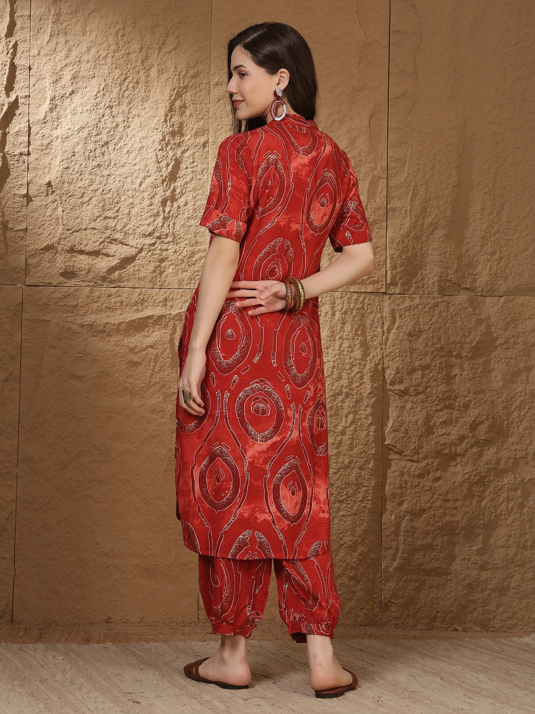 Straight Viscose Rayon Printed Kurta Set