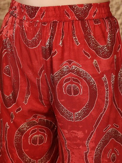 Straight Viscose Rayon Printed Kurta Set