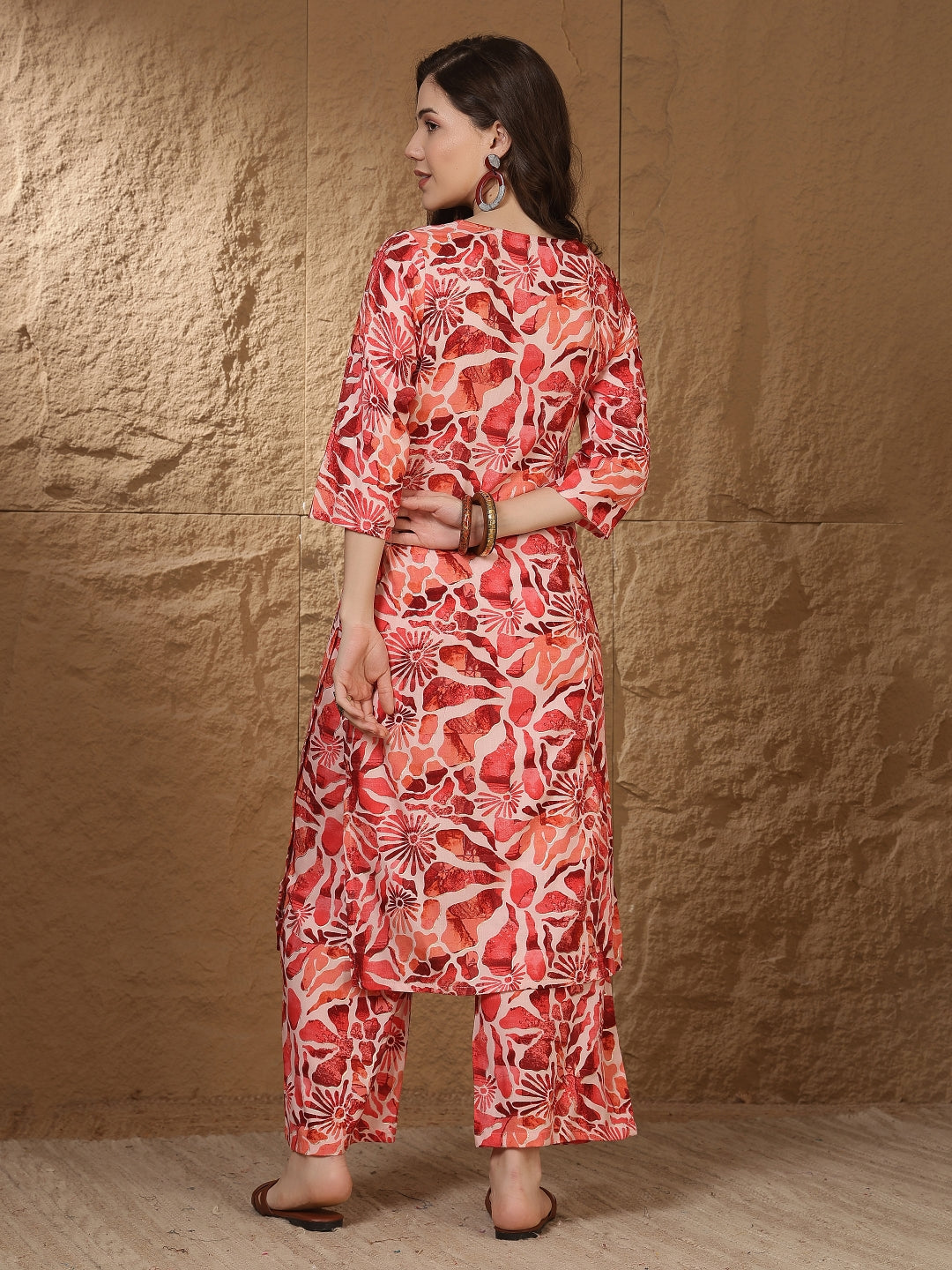 Straight Viscose Rayon Printed Kurta Set