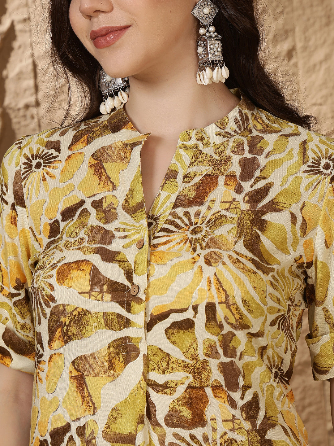 Straight Viscose Rayon Printed Kurta Set