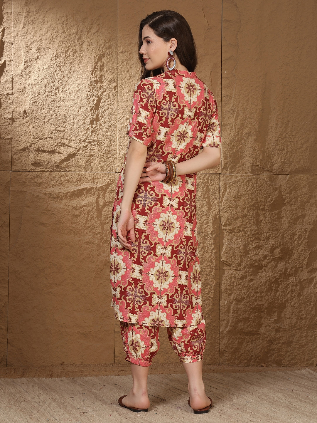 Straight Viscose Rayon Printed Kurta Set